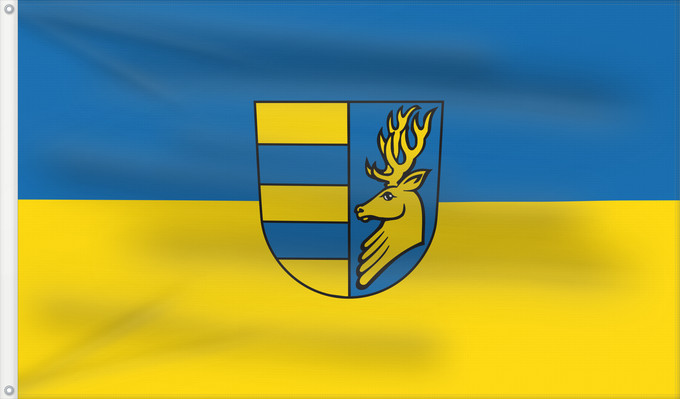 Flagge, mit zwei Metallösen und verstärktem Besatzband: Friolzheim (Nördlicher Schwarzwald)