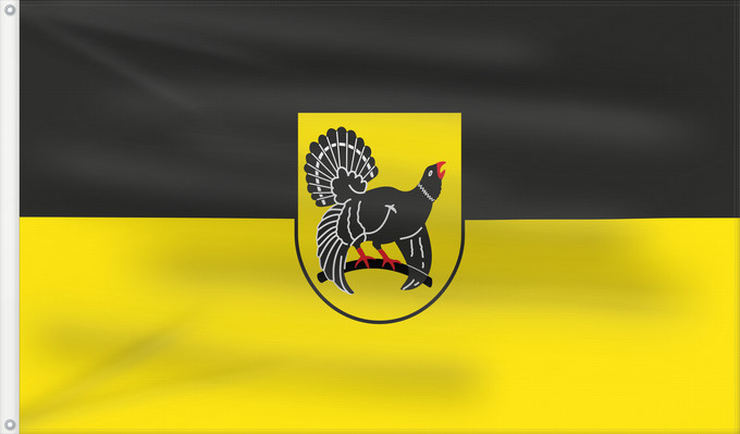 Flagge, mit zwei Metallösen und verstärktem Besatzband: Freudenstadt (Kreis)