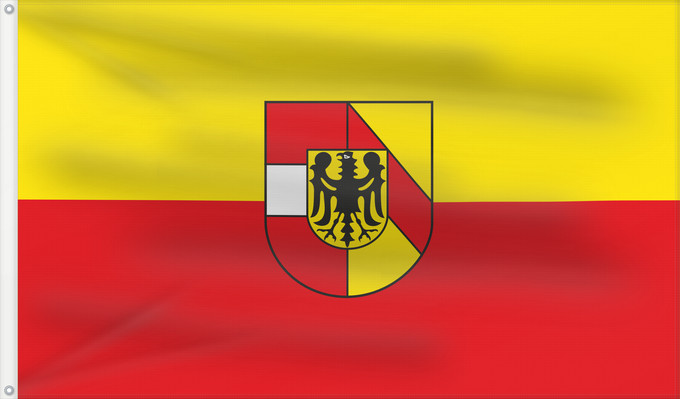 Flagge, mit zwei Metallösen und verstärktem Besatzband: Breisgau-Hochschwarzwald (Kreis)