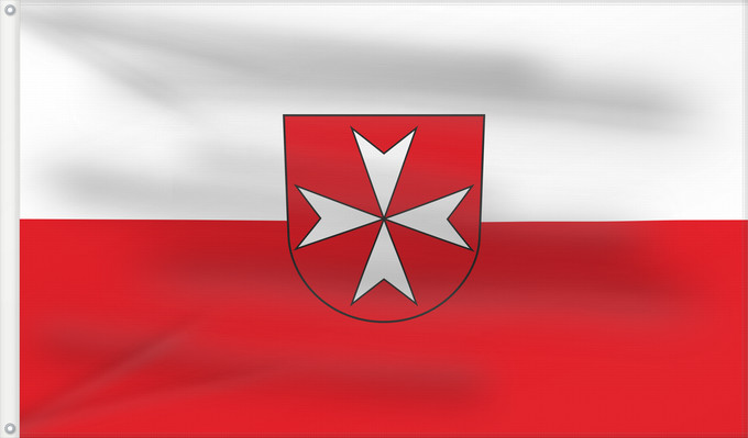 Flag, with two metal eyelets and reinforced hoist: Heitersheim (Südlicher Schwarzwald)