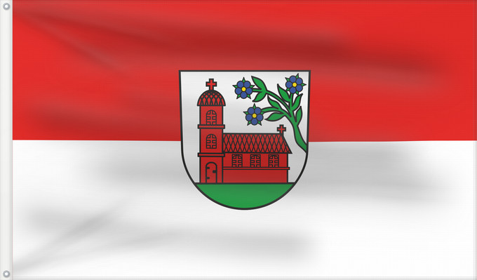 Flag, with two metal eyelets and reinforced hoist: Lenzkirch (Südlicher Schwarzwald)