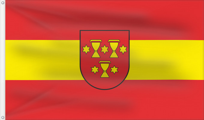 Bandera, con dos ojales metálicos y lado del asta reforzado: Staufen im Breisgau (Südlicher Schwarzwald)