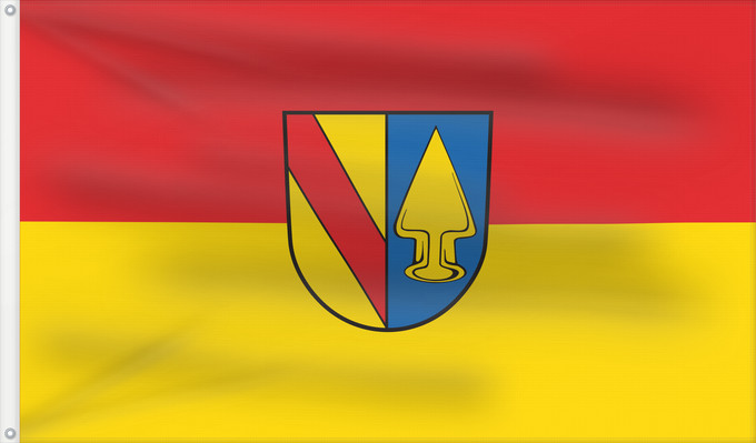 Flag, with two metal eyelets and reinforced hoist: Teningen (Südlicher Schwarzwald)