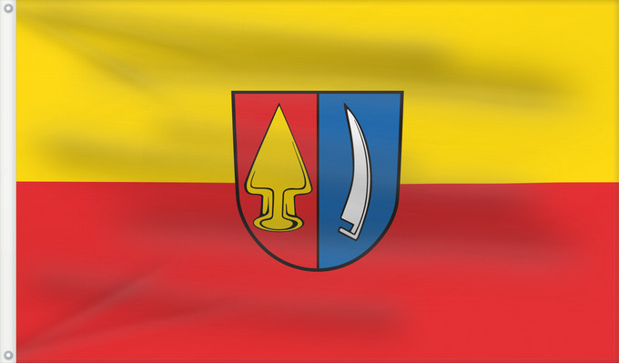 Flag, with two metal eyelets and reinforced hoist: Wyhl am Kaiserstuhl (Südlicher Schwarzwald)