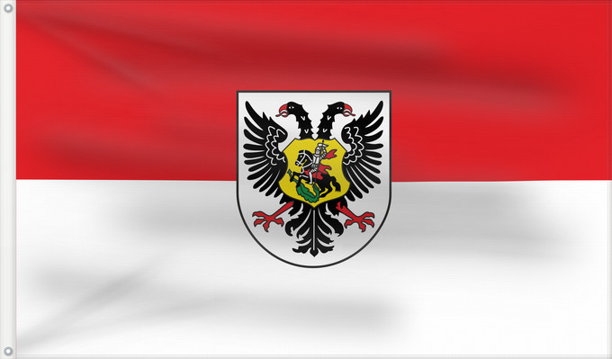 Flagge, mit zwei Metallösen und verstärktem Besatzband: Ortenaukreis (Kreis)