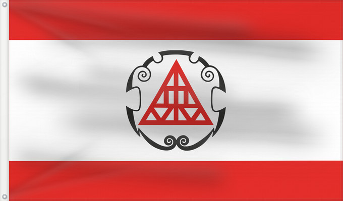 Bandera, con dos ojales metálicos y lado del asta reforzado: Hausach (Mittlerer Schwarzwald)