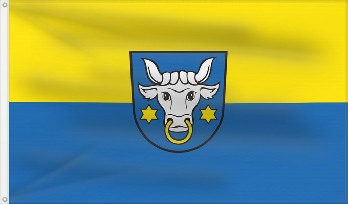 Flagge, mit zwei Metallösen und verstärktem Besatzband: Schenkenzell (Mittlerer Schwarzwald)