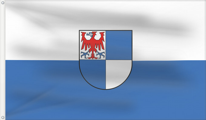 Flagge, mit zwei Metallösen und verstärktem Besatzband: Schwarzwald-Baar-Kreis (Kreis)