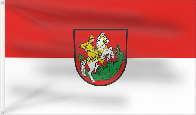 Flag, with two metal eyelets and reinforced hoist: St. Georgen im Schwarzwald (Mittlerer Schwarzwald)