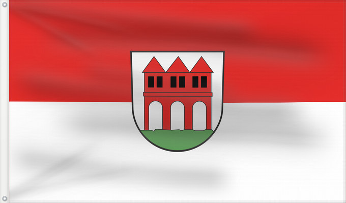 Flag, with two metal eyelets and reinforced hoist: Durchhausen (Schwäbische Alb)