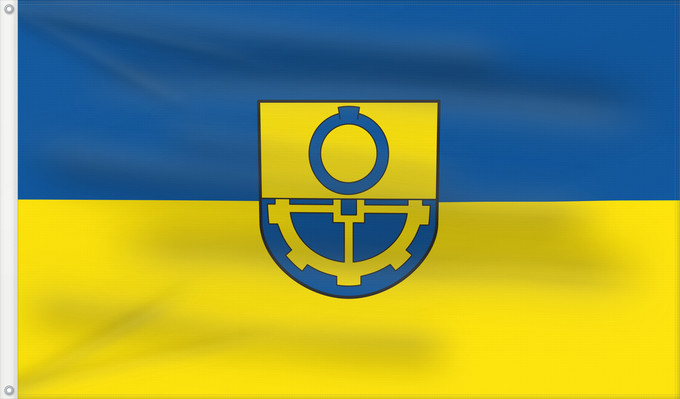 Flag, with two metal eyelets and reinforced hoist: Mahlstetten (Schwäbische Alb)