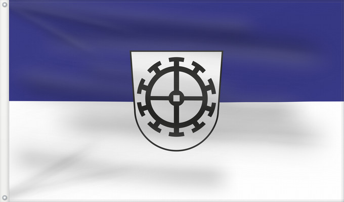 Flag, with two metal eyelets and reinforced hoist: Mühlheim an der Donau (Schwäbische Alb)