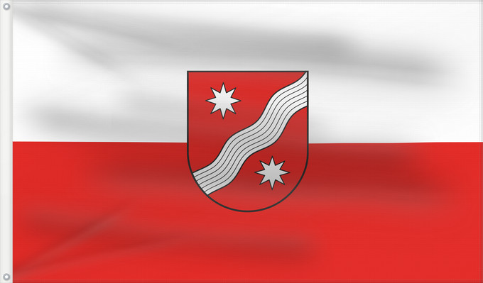 Bandera, con dos ojales metálicos y lado del asta reforzado: Reichenbach am Heuberg (Schwäbische Alb)