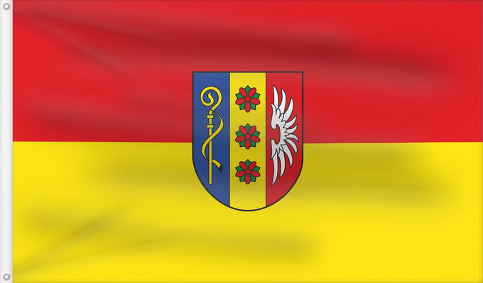 Flag, with two metal eyelets and reinforced hoist: Rielasingen-Worblingen (Hegau)