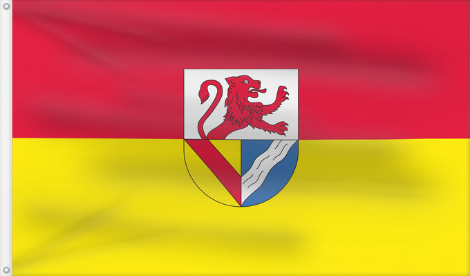 Flag, with two metal eyelets and reinforced hoist: Lörrach (Kreis)
