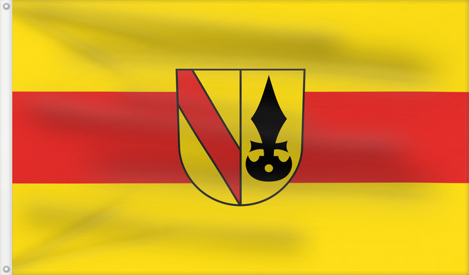 Flag, with two metal eyelets and reinforced hoist: Inzlingen (Südlicher Schwarzwald)