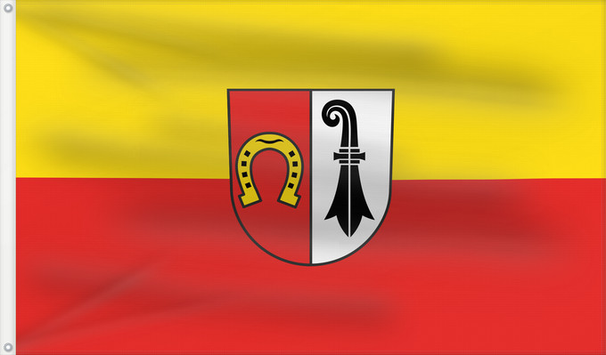 Flag, with two metal eyelets and reinforced hoist: Schliengen (Südlicher Schwarzwald)