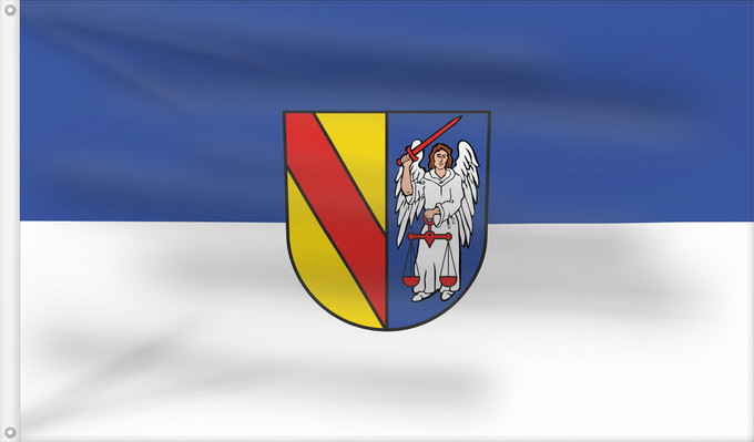 Flag, with two metal eyelets and reinforced hoist: Schopfheim (Südlicher Schwarzwald)