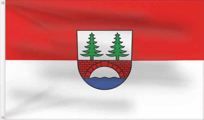 Flag, with two metal eyelets and reinforced hoist: Albbruck (Südlicher Schwarzwald)
