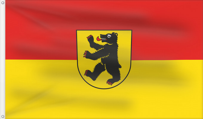 Flag, with two metal eyelets and reinforced hoist: Bernau im Schwarzwald (Südlicher Schwarzwald)