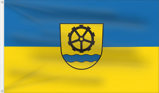 Flag, with two metal eyelets and reinforced hoist: Wutöschingen (Südlicher Schwarzwald)