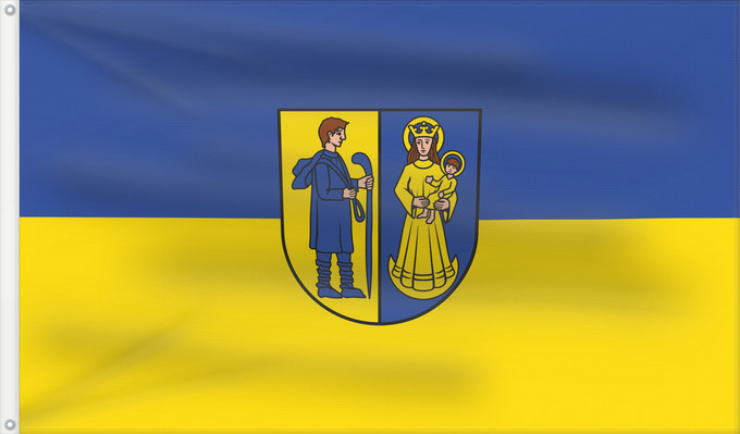 Flag, with two metal eyelets and reinforced hoist: Waldshut-Tiengen (Südlicher Schwarzwald)