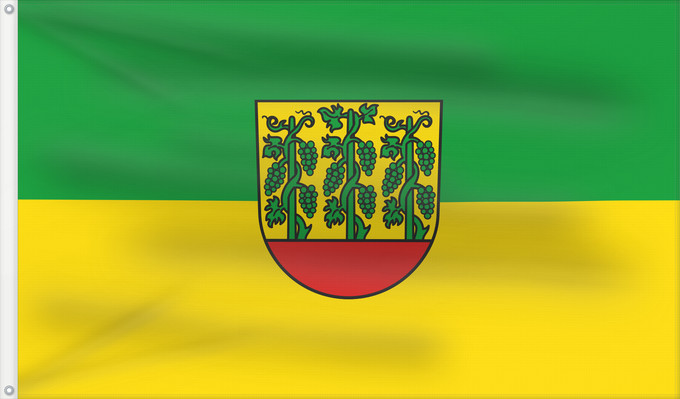 Flag, with two metal eyelets and reinforced hoist: Grafenberg (Schwäbische Alb)