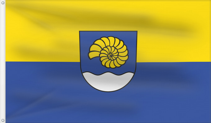 Flag, with two metal eyelets and reinforced hoist: Hülben (Schwäbische Alb)