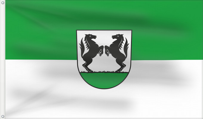 Flag, with two metal eyelets and reinforced hoist: Mehrstetten (Schwäbische Alb)