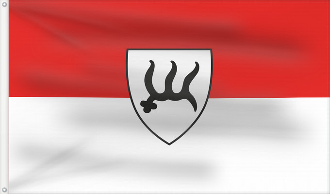 Flag, with two metal eyelets and reinforced hoist: Münsingen (Schwäbische Alb)