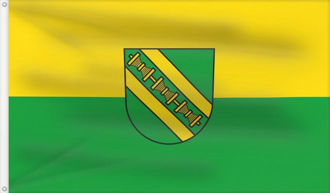 Bandera, con dos ojales metálicos y lado del asta reforzado: Riederich (Schwäbische Alb)