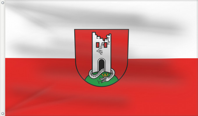 Bandera, con dos ojales metálicos y lado del asta reforzado: Wannweil (Schwäbische Alb)