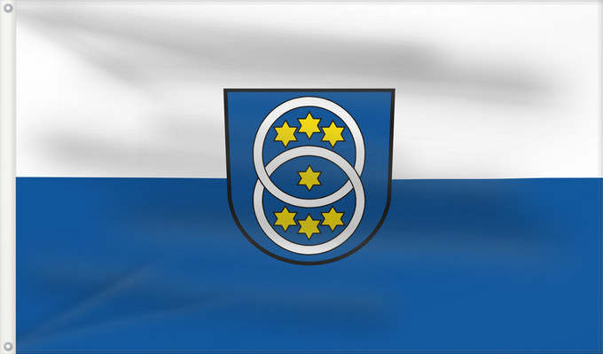 Flag, with two metal eyelets and reinforced hoist: Zwiefalten (Schwäbische Alb)