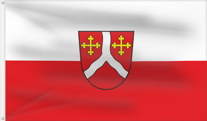 Flag, with two metal eyelets and reinforced hoist: Kirchentellinsfurt (Schwäbische Alb)