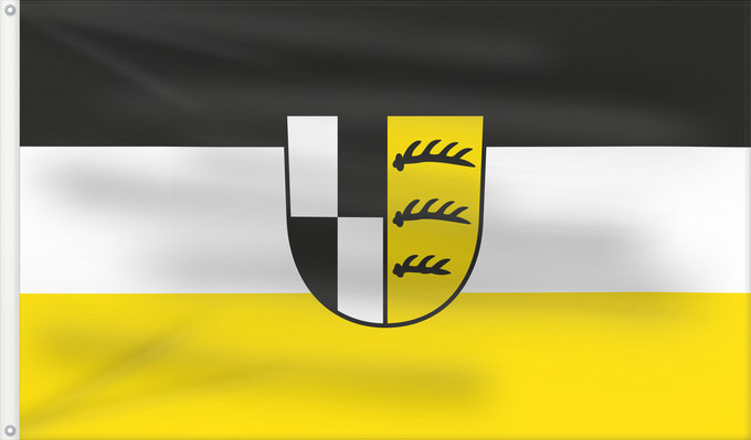Flag, with two metal eyelets and reinforced hoist: Zollernalbkreis (Kreis)