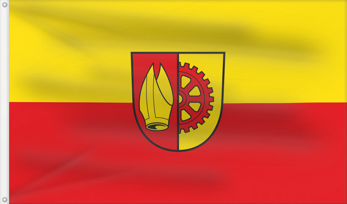 Flag, with two metal eyelets and reinforced hoist: Bisingen (Schwäbische Alb)