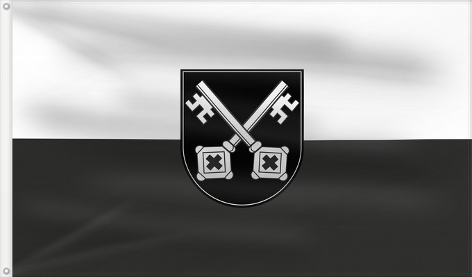 Flag, with two metal eyelets and reinforced hoist: Burladingen (Schwäbische Alb)