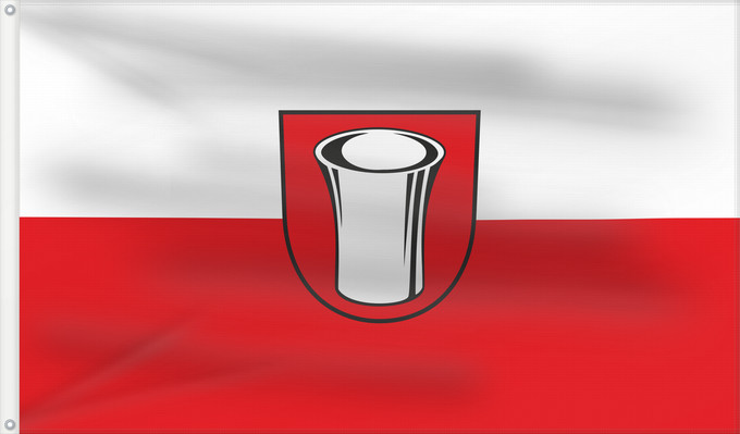 Flag, with two metal eyelets and reinforced hoist: Meßstetten (Schwäbische Alb)