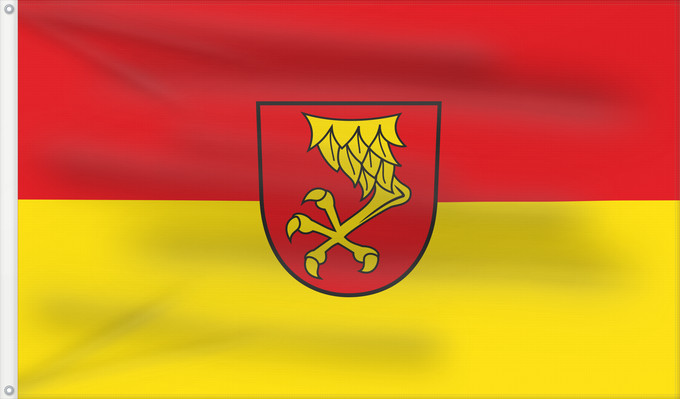 Flag, with two metal eyelets and reinforced hoist: Nusplingen (Schwäbische Alb)