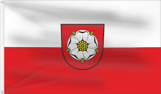 Flag, with two metal eyelets and reinforced hoist: Rosenfeld (Schwäbische Alb)