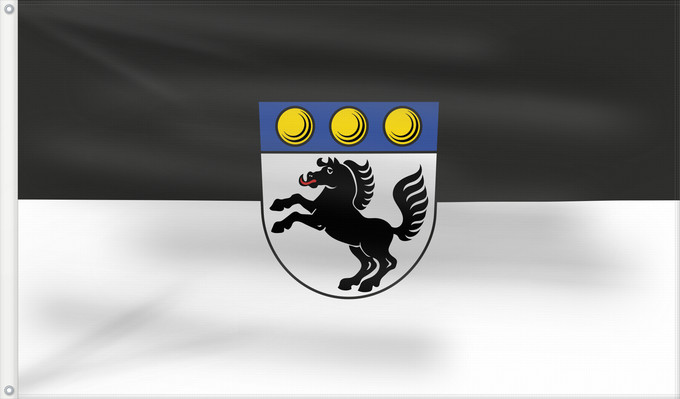 Flag, with two metal eyelets and reinforced hoist: Allmendingen (Schwäbische Alb)