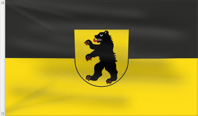 Flag, with two metal eyelets and reinforced hoist: Bernstadt (Schwäbische Alb)