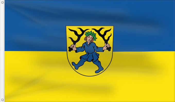 Flag, with two metal eyelets and reinforced hoist: Blaubeuren (Schwäbische Alb)