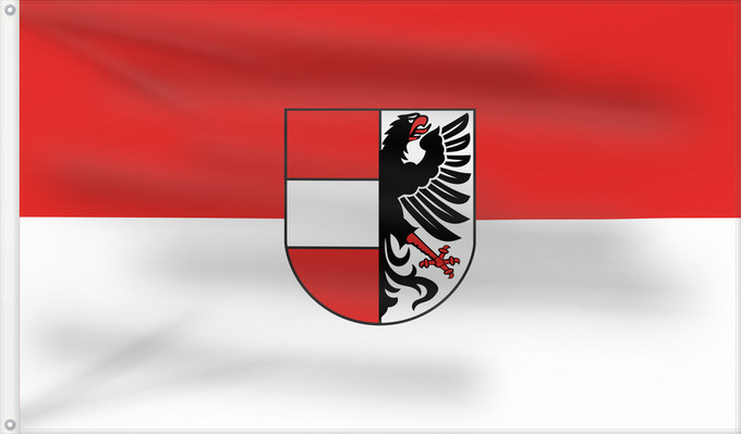 Bandera, con dos ojales metálicos y lado del asta reforzado: Dietenheim (Schwäbische Alb)