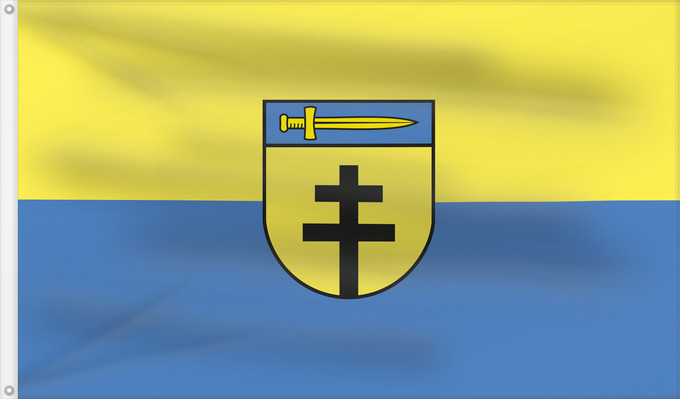 Flag, with two metal eyelets and reinforced hoist: Dornstadt (Schwäbische Alb)