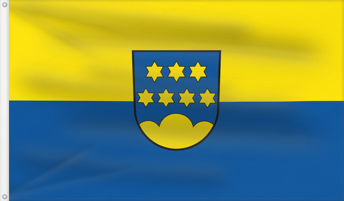 Flag, with two metal eyelets and reinforced hoist: Emeringen (Schwäbische Alb)