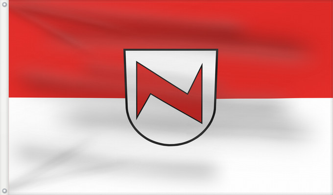 Flag, with two metal eyelets and reinforced hoist: Emerkingen (Schwäbische Alb)