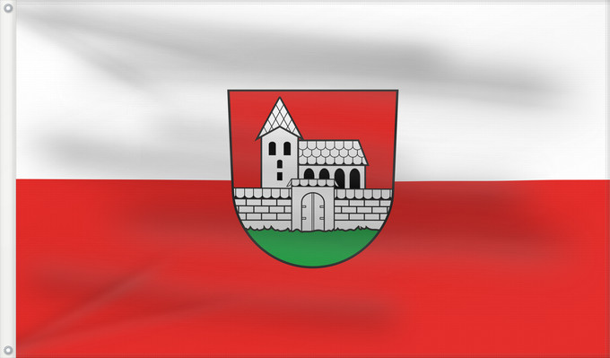 Bandera, con dos ojales metálicos y lado del asta reforzado: Holzkirch (Schwäbische Alb)