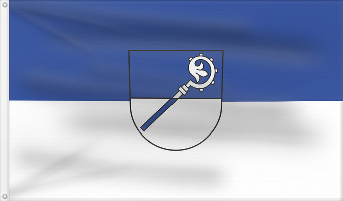Flag, with two metal eyelets and reinforced hoist: Hüttisheim (Schwäbische Alb)
