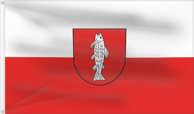Flag, with two metal eyelets and reinforced hoist: Lonsee (Schwäbische Alb)